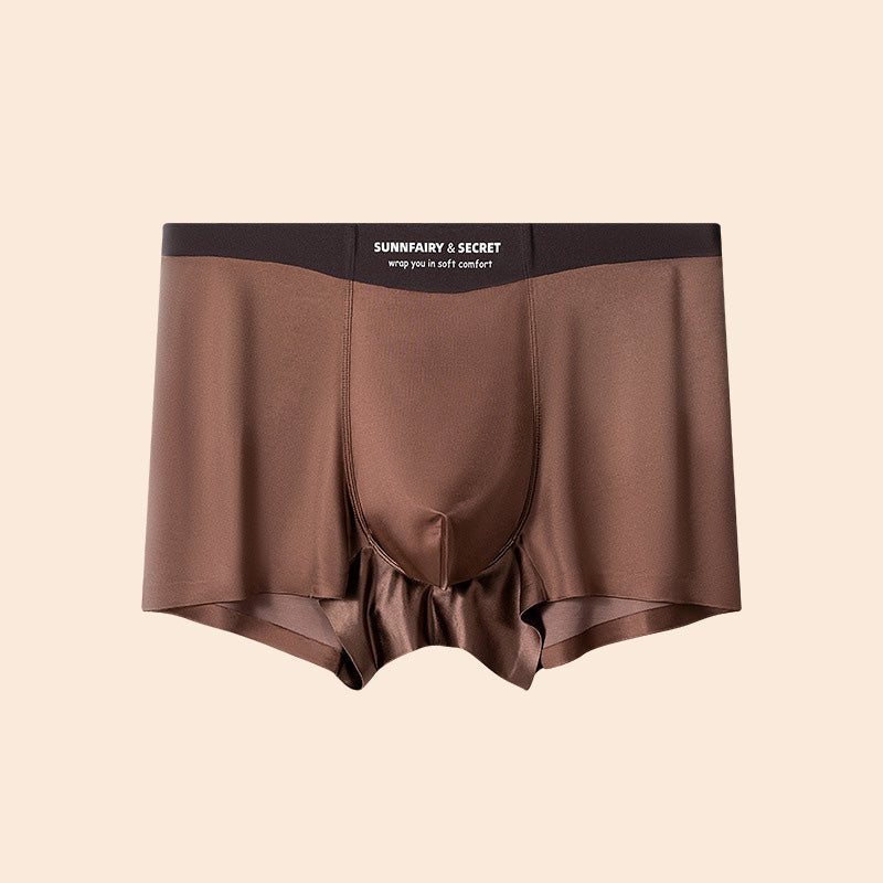 2025 Light luxury satin soft silky breathable men's ice silk underwear