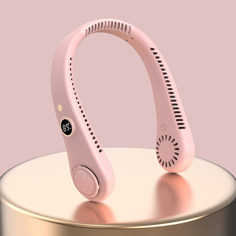 Bladeless hanging neck fan USB outdoor portable