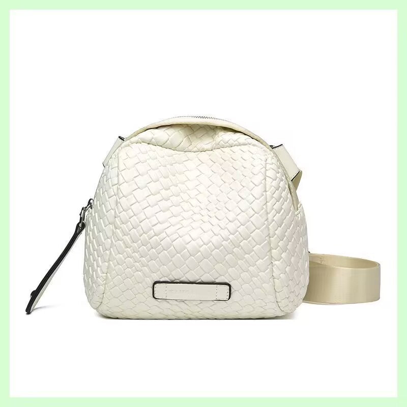 حقيبة نسائية فاخرة خفيفة متعددة الاستخدامات بكتف واحد قطري كاجوال بسيط أسود صغير