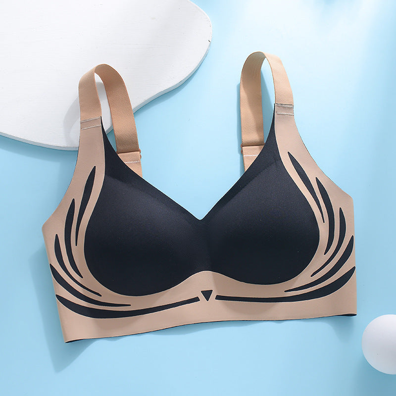 Adjustable push-up anti-sagging anti-shock fixed cup bra