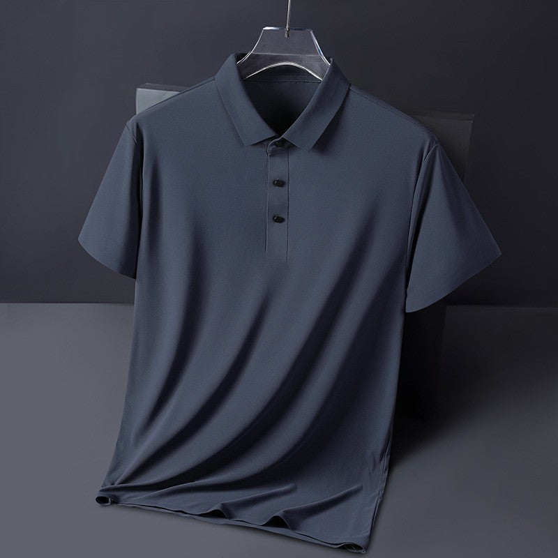 ae640-Men's summer ice silk casual T-shirt