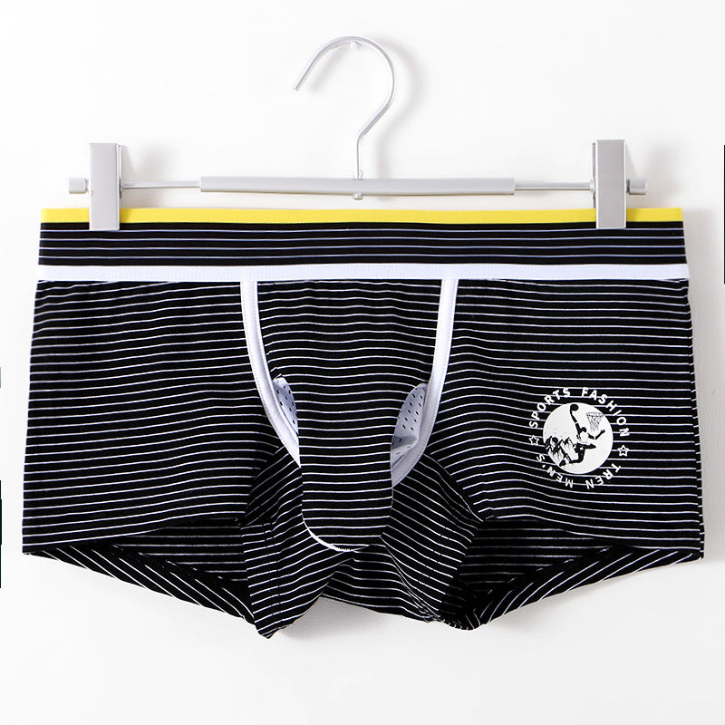 2025 Breathable Fashion Striped Men's Boxer Briefs
