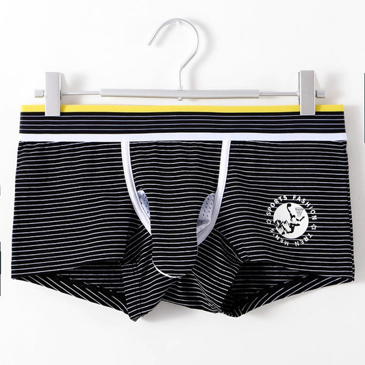 2025 Breathable Fashion Striped Men's Boxer Briefs