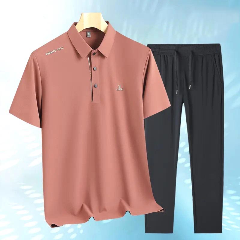 Breathable, skin-friendly, quick-drying POLO shirt loose suit