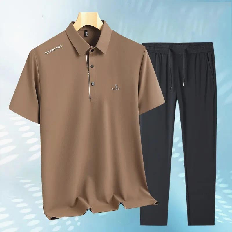 Breathable, skin-friendly, quick-drying POLO shirt loose suit