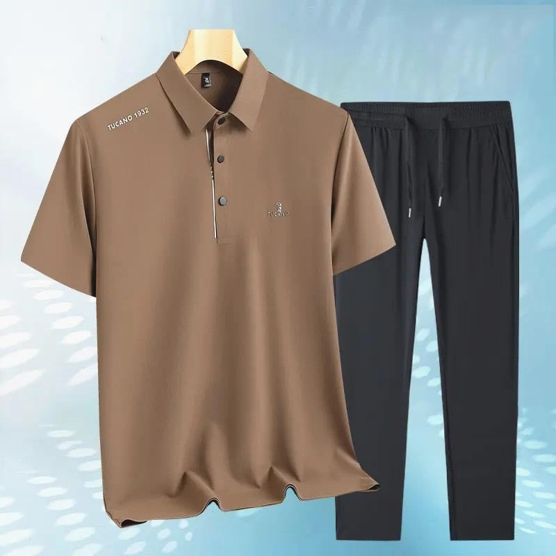Breathable, skin-friendly, quick-drying POLO shirt loose suit