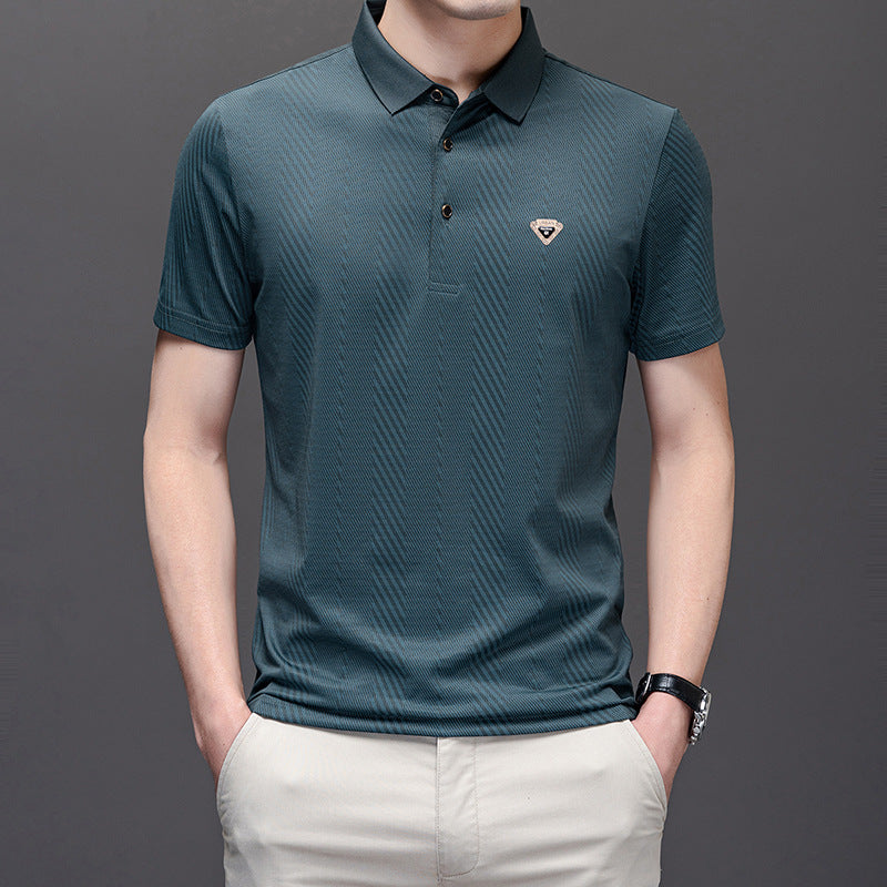 ae698-Men's simple business fashion polo shirt