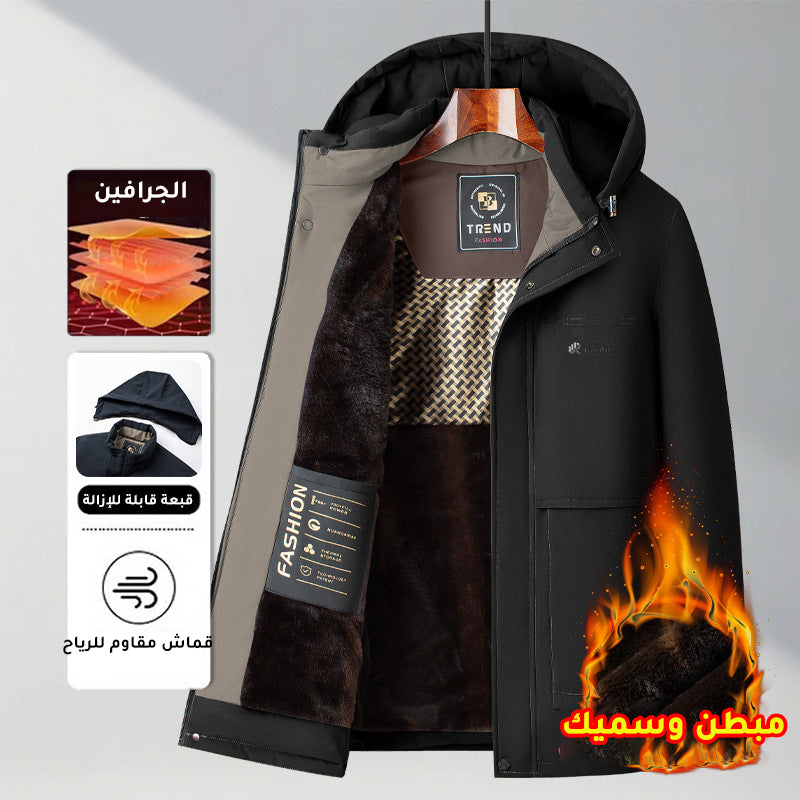 2025 Thickened and warm men's cotton jacket