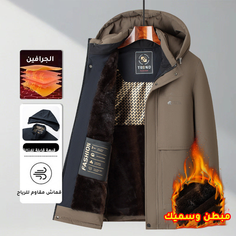 2025 Thickened and warm men's cotton jacket