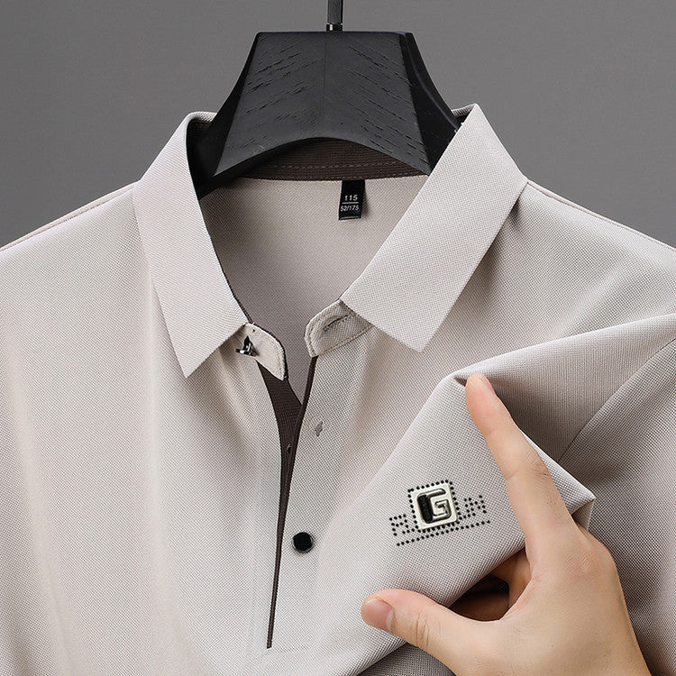 2025 Men's ice silk short-sleeved T-shirt