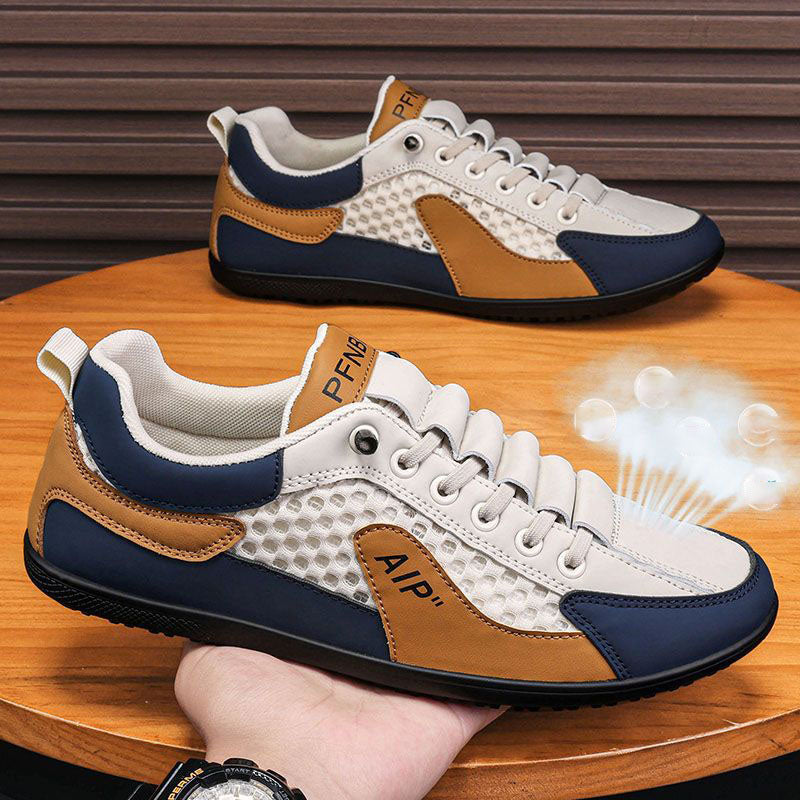 Breathable mesh fashionable versatile men's shoes