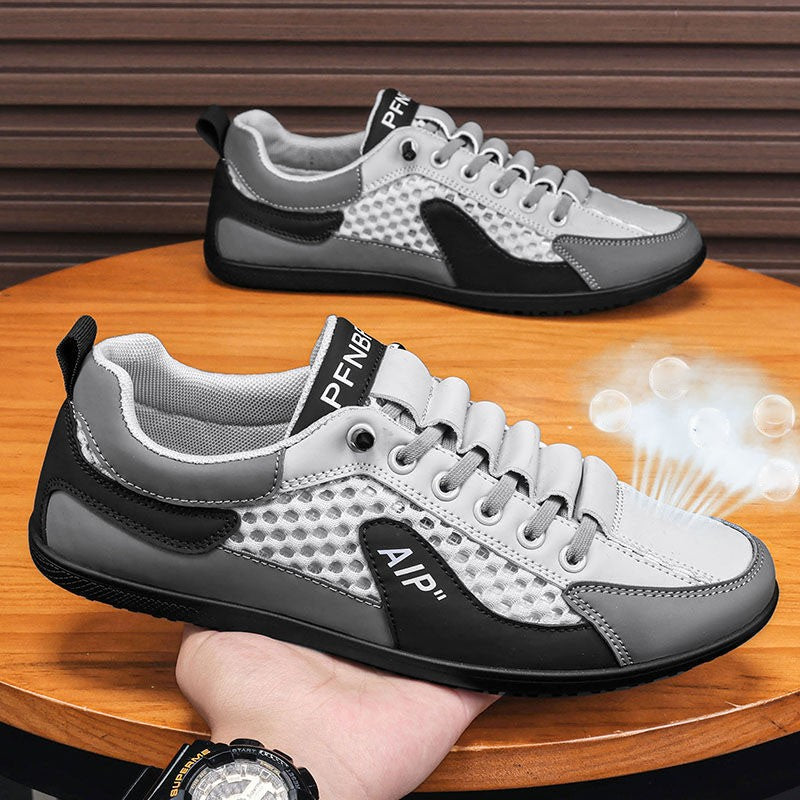 Breathable mesh fashionable versatile men's shoes