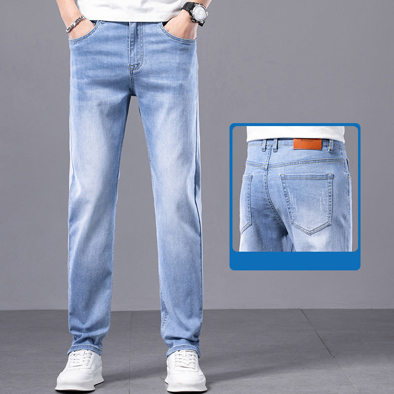 2025 Men's summer slim straight jeans