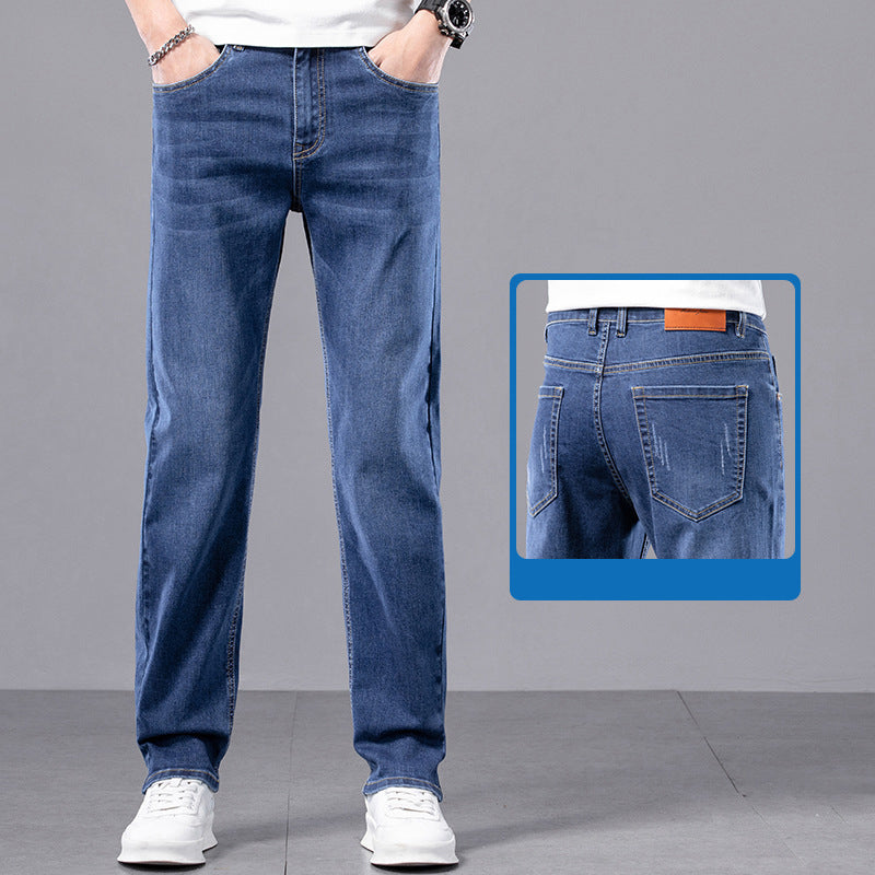2025 Men's summer slim straight jeans