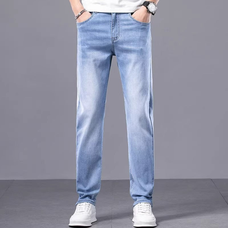2025 Men's summer slim straight jeans