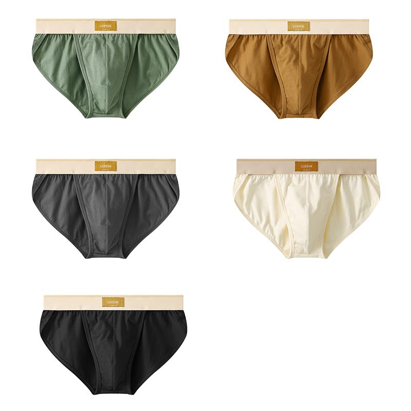 ah23-Men's Cotton Loose Simple Briefs