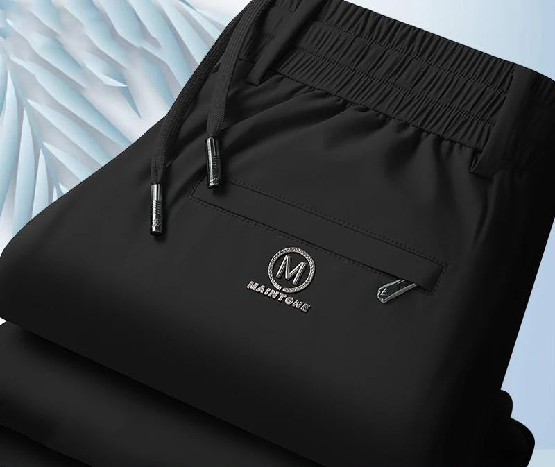 ah27-Men's summer ice silk loose casual pants