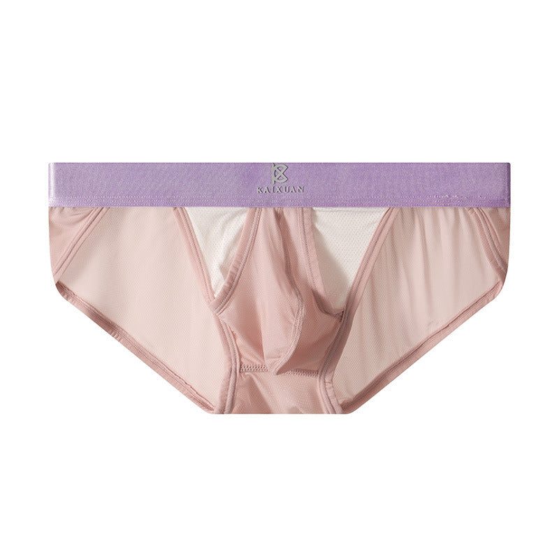 ah33-Men's summer ice silk light breathable briefs
