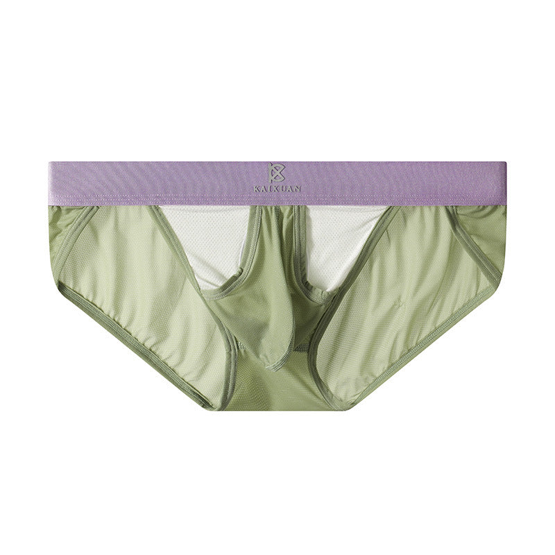 ah33-Men's summer ice silk light breathable briefs