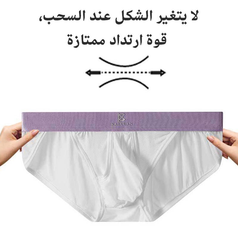 ah33-Men's summer ice silk light breathable briefs