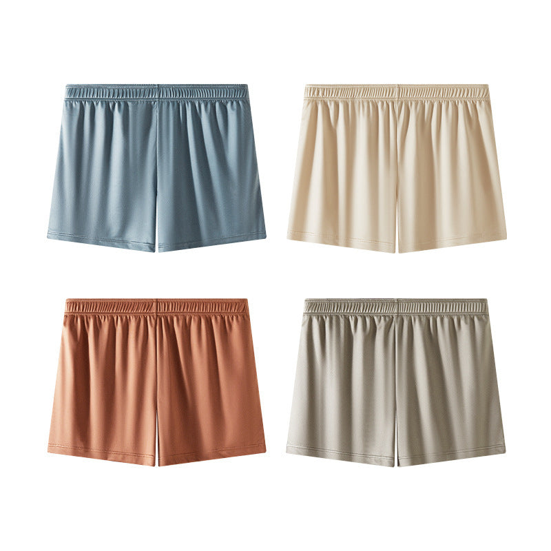 ah37-Men's Ice Silk Light Luxury Satin Boxer Briefs
