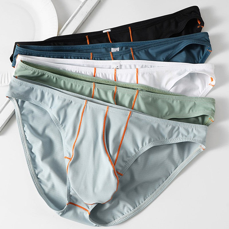 ah44-Men's thin ice silk low waist underwear
