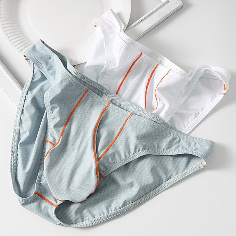ah44-Men's thin ice silk low waist underwear