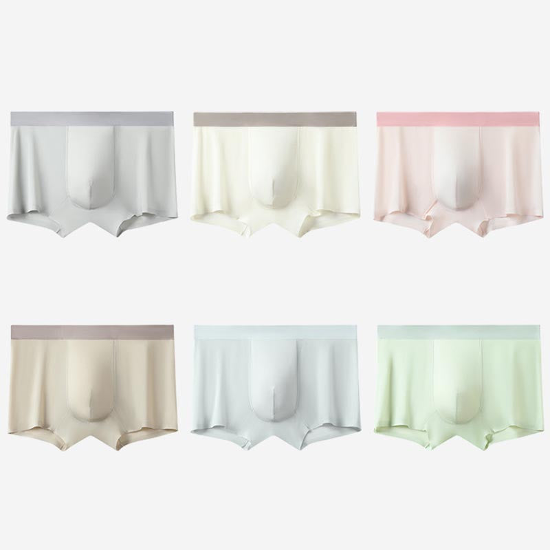 ah47-Men's summer ultra-thin ice silk boxer briefs